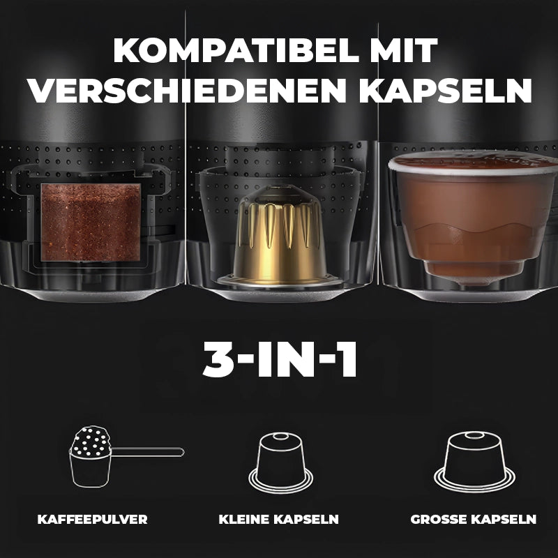 Tragbare Espressomaschine – Genieße perfekten Kaffee überall, kabellos & stilvoll
