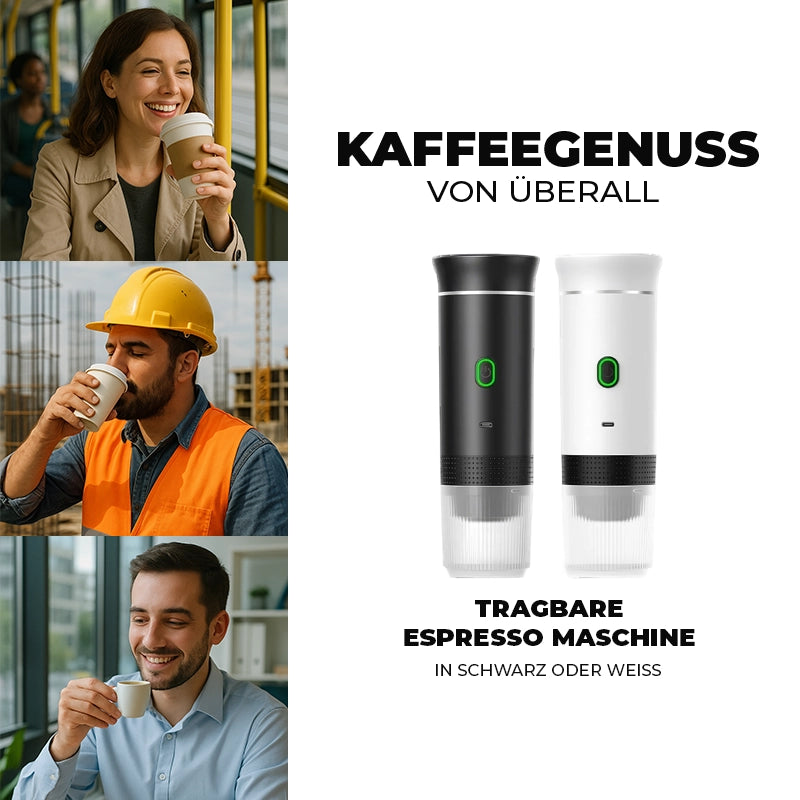 Tragbare Espressomaschine – Genieße perfekten Kaffee überall, kabellos & stilvoll