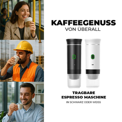 Tragbare Espressomaschine – Genieße perfekten Kaffee überall, kabellos & stilvoll